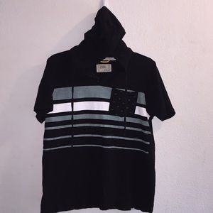 Free Planet Hooded Short Sleeve T-shirt Size Med